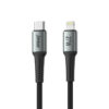 USB data kabal Superior SU-K109 pleteni 27W 3A Type-C na Lightning 2m crni